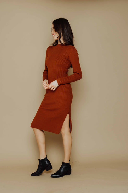 Adele-Rib Knit Maxi Dress